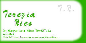 terezia nics business card